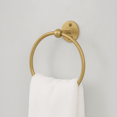 Unlacquered Brass Towel Holder - Hooks & Hangers AzulSouk