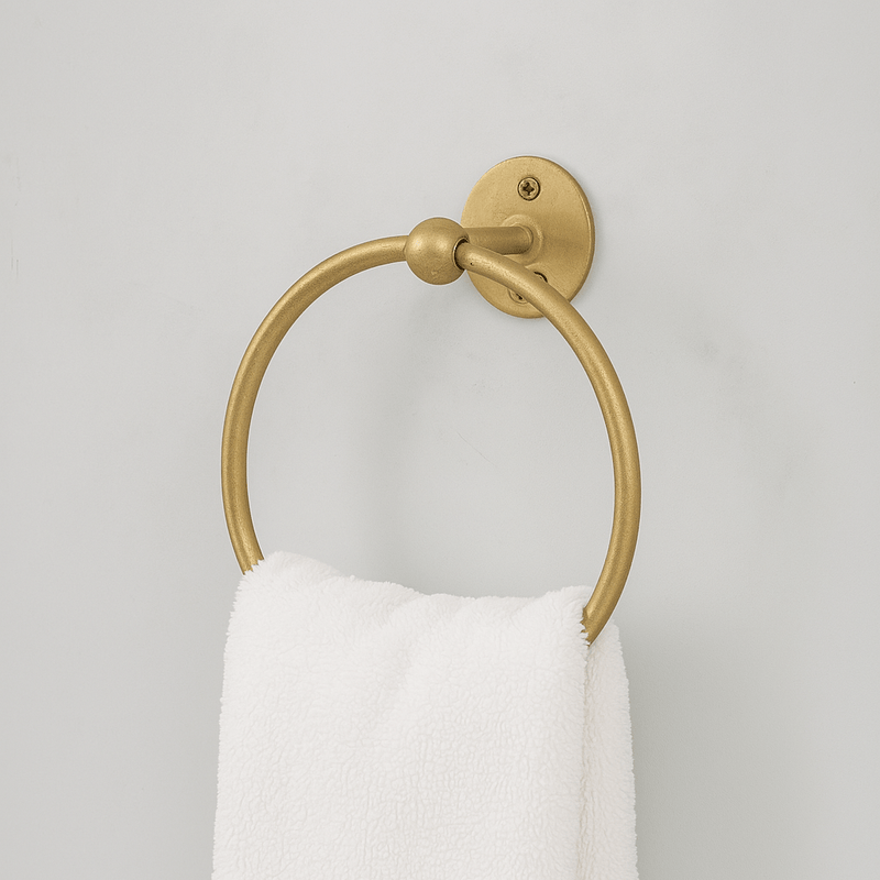 Unlacquered Brass Towel Holder-zoom-