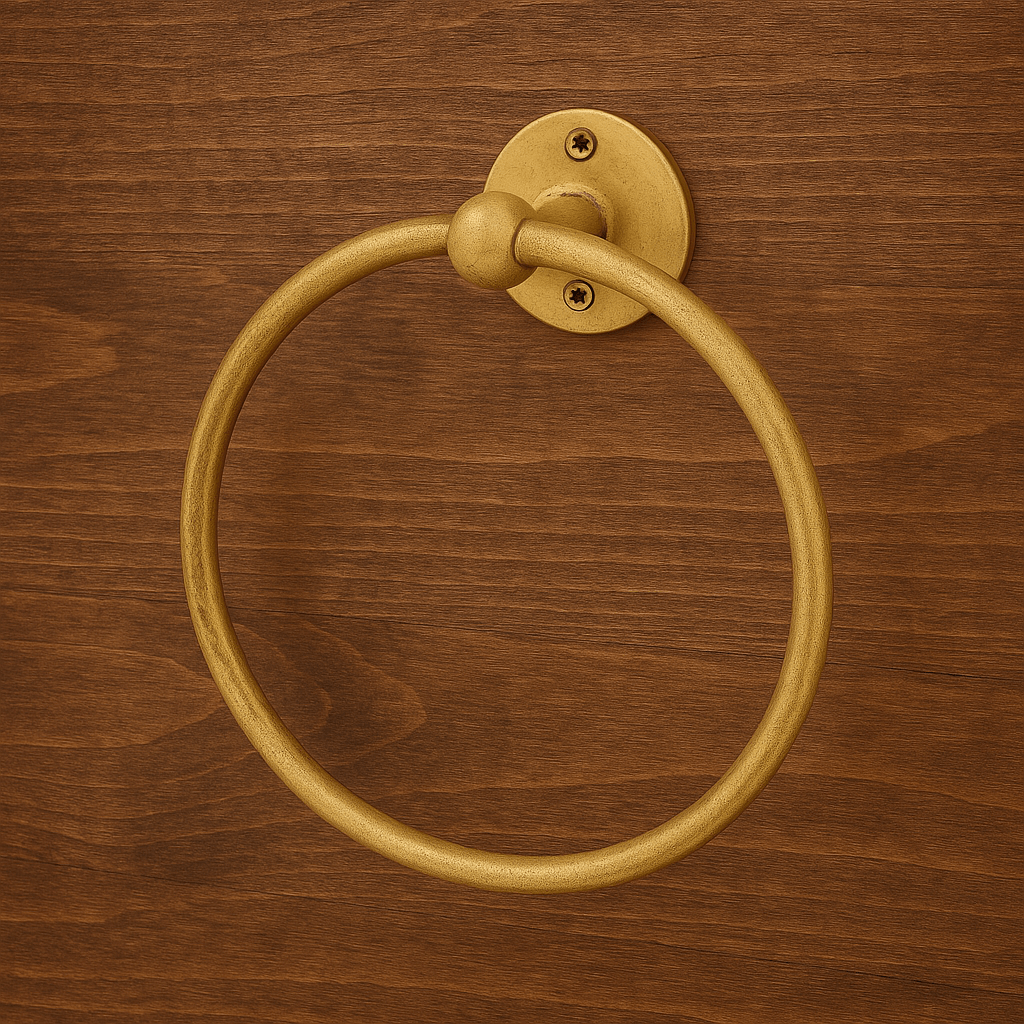 Unlacquered Brass Towel Holder - Hooks &amp; Hangers AzulSouk