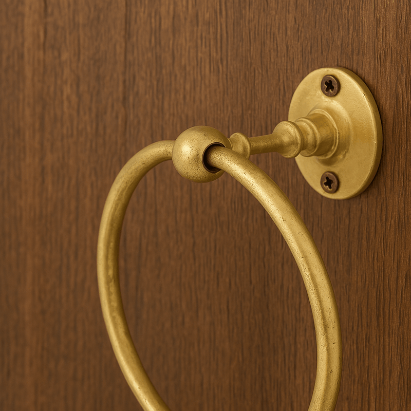 Unlacquered Brass Towel Holder-zoom-