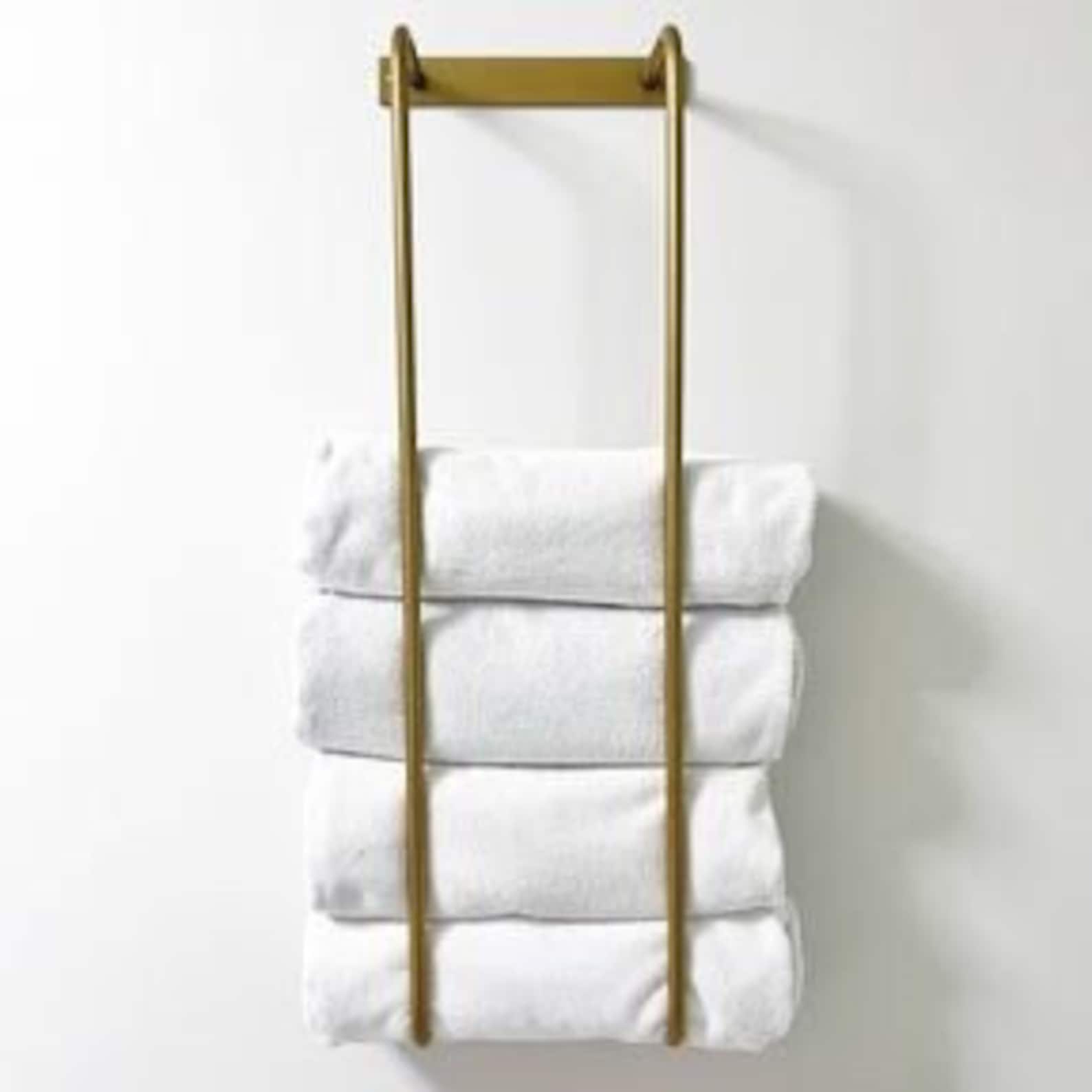 Unlacquered Brass Towel Rod Hanger-zoom-2