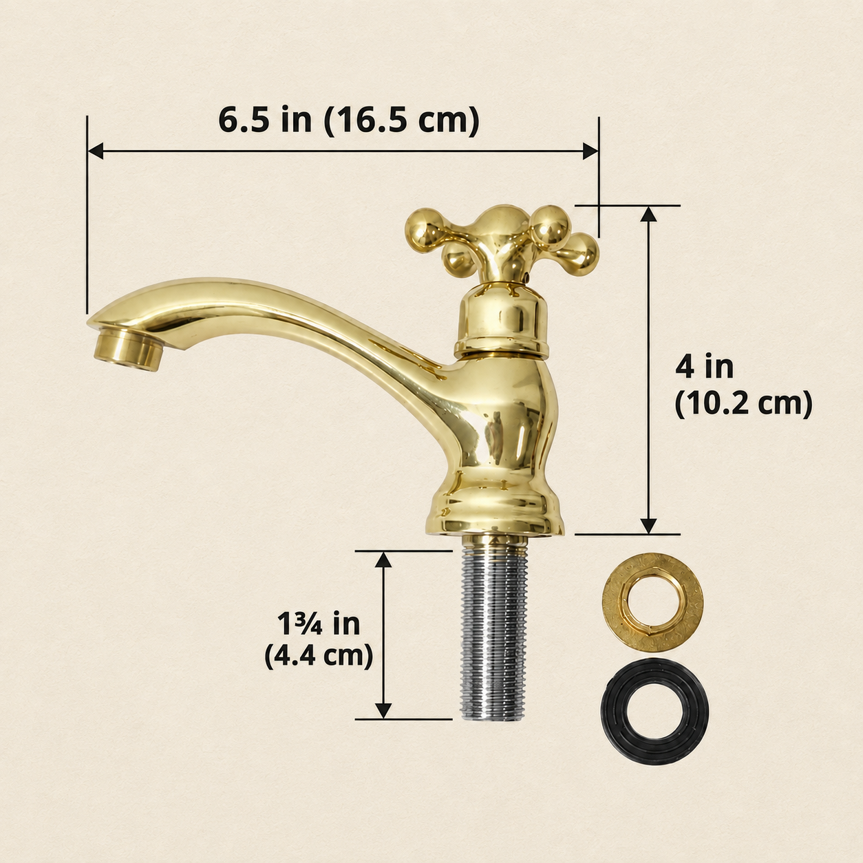 unlacquered brass vanity basin faucet