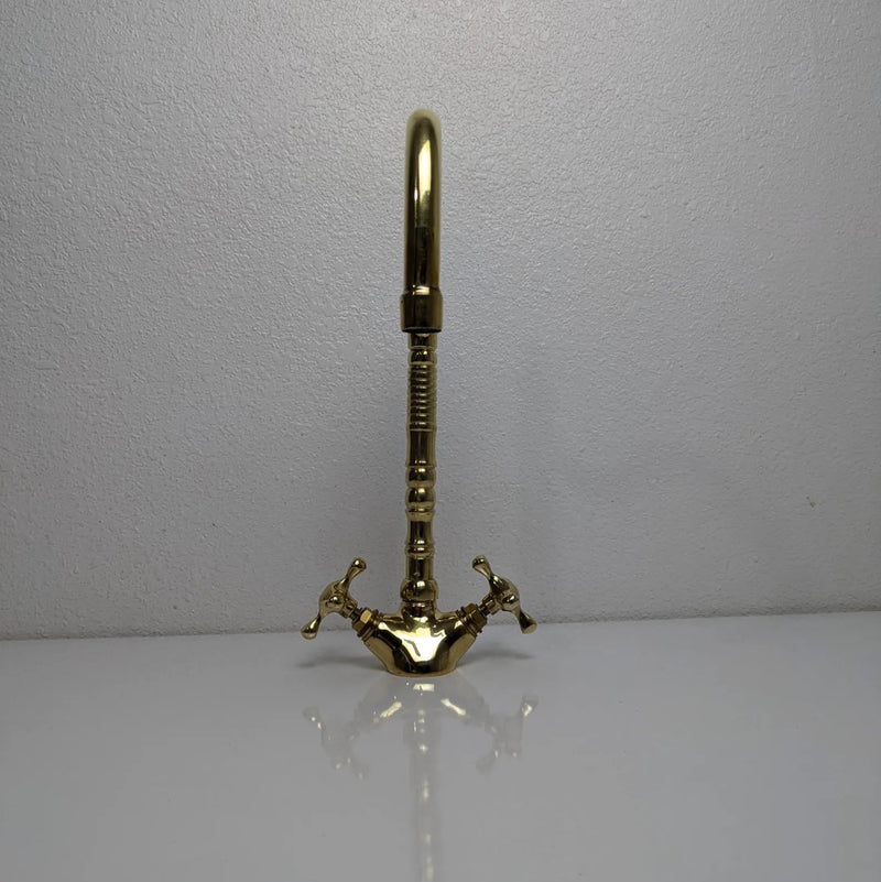 Bathroom Faucet, Traditional Vanity Sink Faucet, Brass Basin Faucet-zoom-