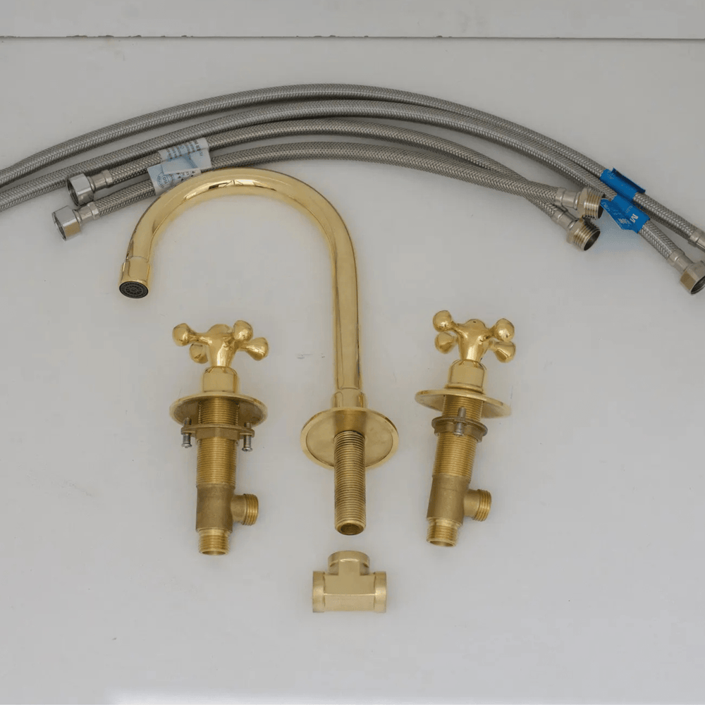 Unlacquered Brass Vanity Faucet - bathroom faucet AzulSouk