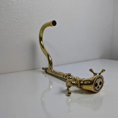 unlacquered brass vessel sink faucet