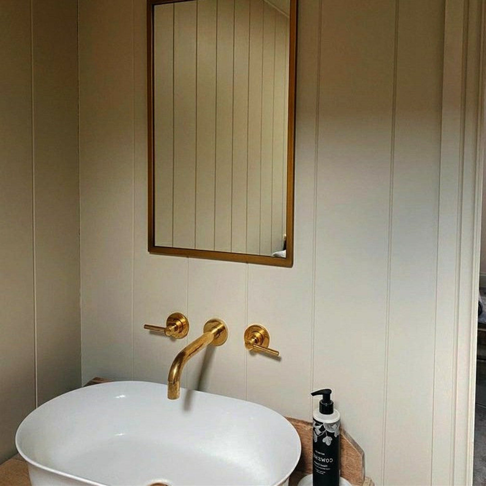 Unlacquered Brass Wall Mounted Faucet - bathroom faucet AzulSouk