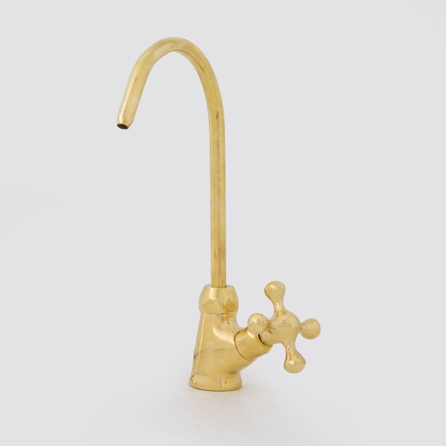 Unlacquered Brass Water Dispenser Kitchen Faucet | Single Hole Cold Water Tap-1
