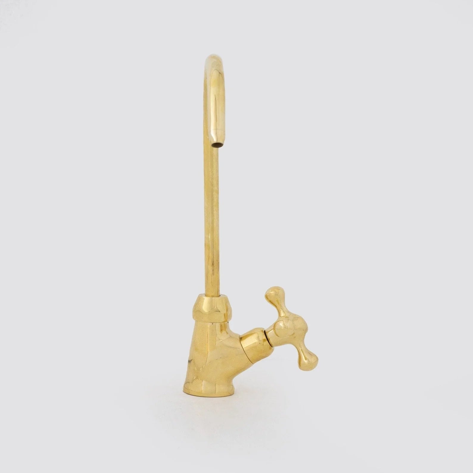 Unlacquered Brass Water Dispenser Kitchen Faucet | Single Hole Cold Water Tap-5