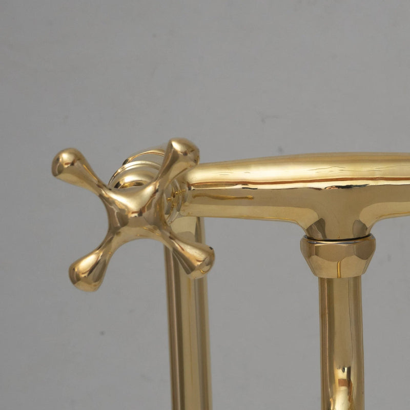 Unlacquered Solid Brass Bridge Faucet-zoom-