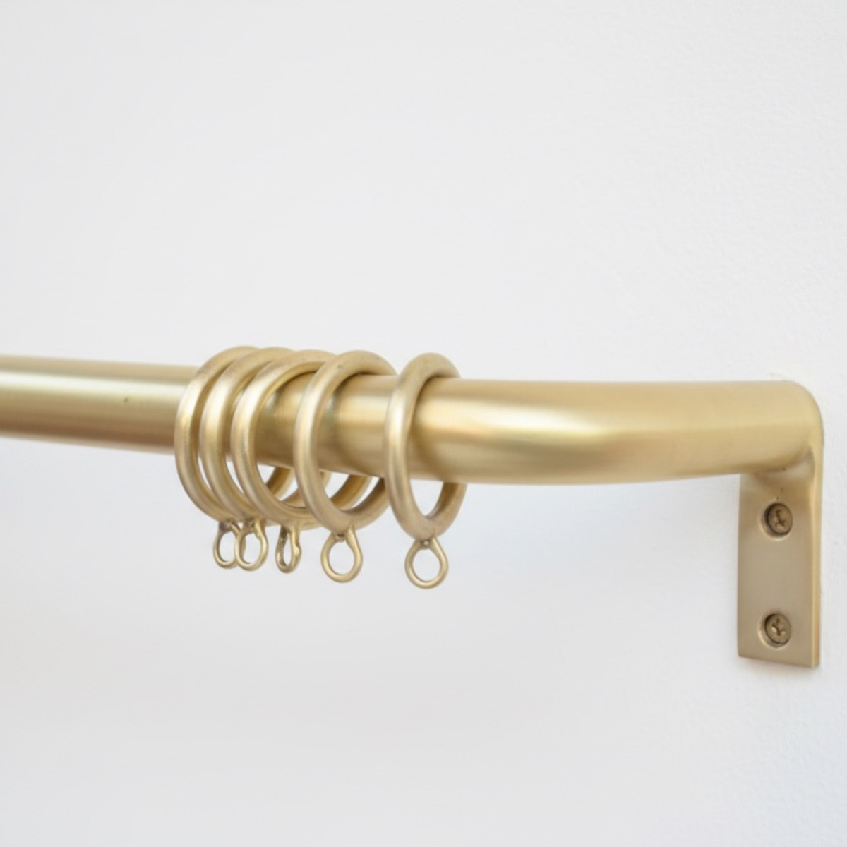 unlacquered brass curtain holder