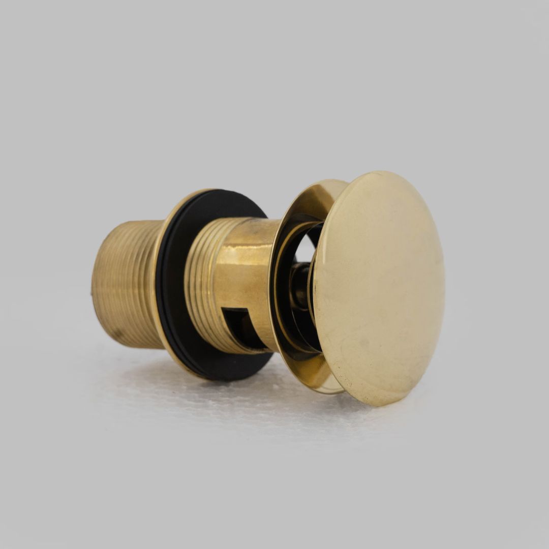 unlacquered brass push up drain button 