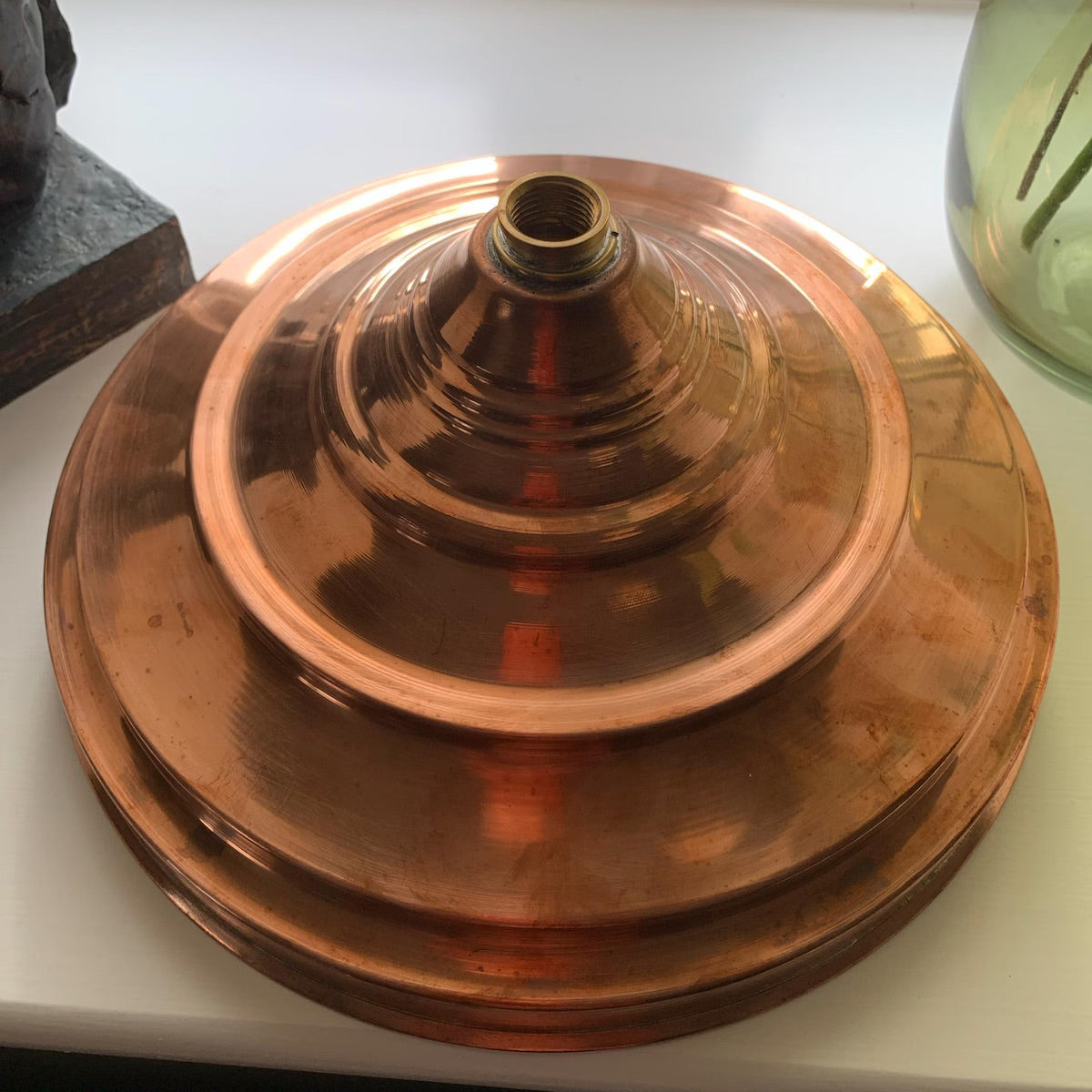 unlacquered copper shower head