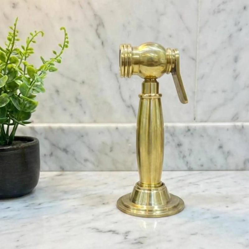 Unlaquered Brass Kitchen Sink Faucet-zoom-