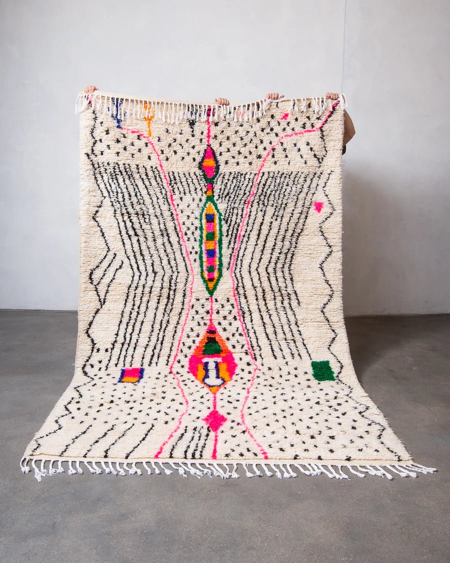 White Striped Modern Rug - Modern Rugs AzulSouk